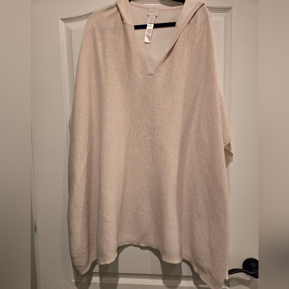 Chico's Soft Beige V-Neck Sweater
